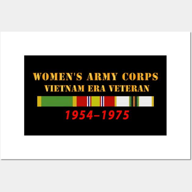 Womens Army Corps - Vietnam Era Veteran - 1954 - 1975 - WAC - NDSM  - COLD WAR Service Bar X 300 Wall Art by twix123844